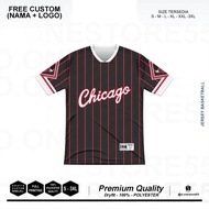 CHICAGO BULLS BLACK BASKETBALL JERSEY FULL PRINTING