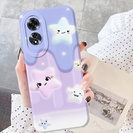 Casing Oppo A18 A38 A58 A60 A78 A98 4g/5g Silikon Motif Be4r & St4r Case Bumper Pelindung Hp