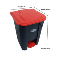 30L 50L 80L with Step Foot Pedal Kitchen Garbage Trash Can Restroom Waste Bin Pedal Trash Bin Bathro