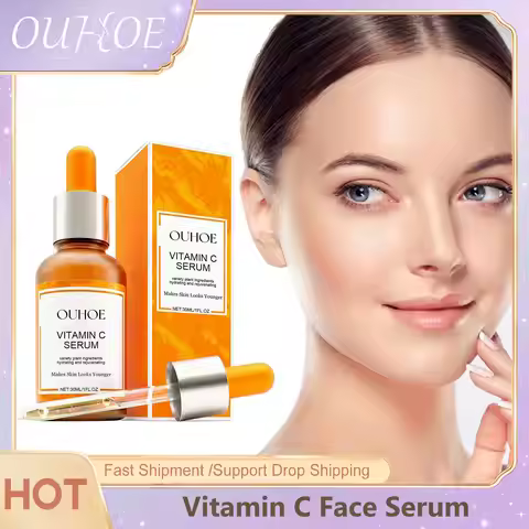 OUHOE Vitamin C Face Serum Vitamin E for Skin Firming Rejuvenation Moisturizing Brightning Face Shri
