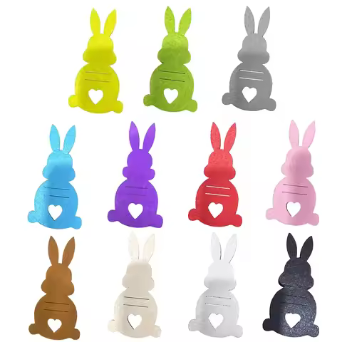6Pcs Ornaments Easter Bunny Money Holder Unique Cotton Cloth Rabbit Easter Cash Holder DIY Easter Mo