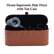 Dyson Supersonic Hair Dryer (Black Nickel) with Tan Case