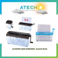 A4 / A6 Paper Shredder Hand Operated Manual Paper Cutter Manual Hand Crank Documents Destroyer Shredder
