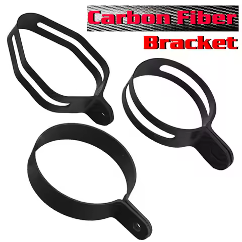 Carbon Fiber Motorcycle Exhaust Hanger Bracket Mount Ring 90mm 100mm Hexagon Triangle Clamp for Akra