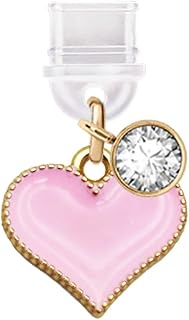 ELISE & FONDA TP668 Type-C Charging Port Anti Dust Plug Little Love Heart Cell Phone Charm for iPhon