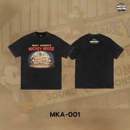 Power 7 Shop "Mickey Mouse" Cartoon T-Shirt Authentic DISNEY License (MKA-001-Bleached Fabric) t shi
