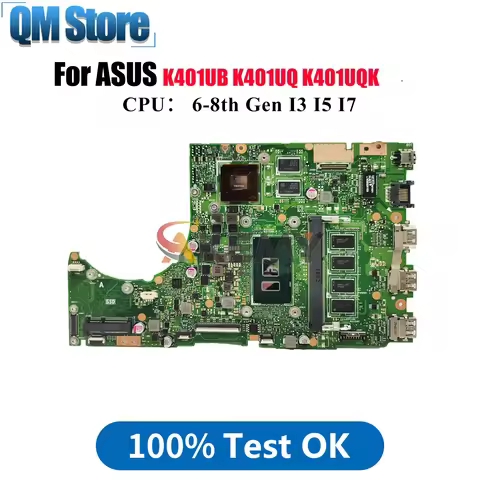 K401UB Laptop Motherboard For ASUS VivoBook U4000 K401UQ A404U K401UB K401UQK K401U Mainboard W/ I3 