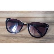 Lyn Around C'est Chic Handmade Sunglasses Size 56/12 148mm Black/Gold