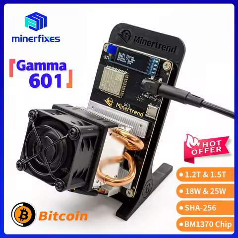 Minerfixes Gamma 601 1.2TH/s BM1370 BTC Miner From Antminer S21 Pro Asic Open Source Bitcoin Crypto 