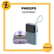 Pineng PN 832PD (20000mAh) Powerbank Built-In Cable Powerbank 22.5W Fast Charging - 1 Year Warranty
