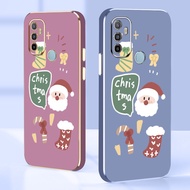 Christmas Santa Claus Phone Case for OPPO A53 A33 A32 2020 Ultra-thin Case Cover with Free Lanyard