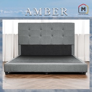 Dr. Macio Amber Divan Fabric Bed Frame in Grey Colour (Queen/King)
