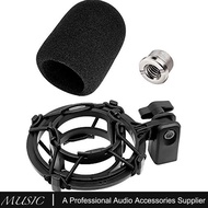 AT2020 Microphone shock mount with pop filter, [Custom made for AT2020 microphone] Anti-vibration sh