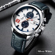 CURREN High-end Fashion Leather Strap Sport Waterproof Business Classical Design Quartz Movement Mul