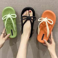 Very adorable 3-color bow flip-flops made of waterproof plastic for the beach and rain - DL145