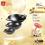 Wok Lodge deep cast iron pan - many sizes - Many sizes