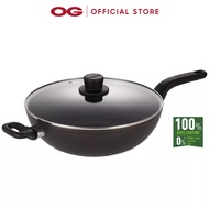 Tefal 32cm Intense Cook Hard Anodized Wok Pan With Lid (Induction Compatible) (H91494)