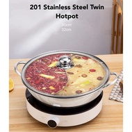 201 Stainless Steel Twin Pot/Suitable For Induction Cooker Gas Stove/Home Kitchen Cookware Twin Pot 