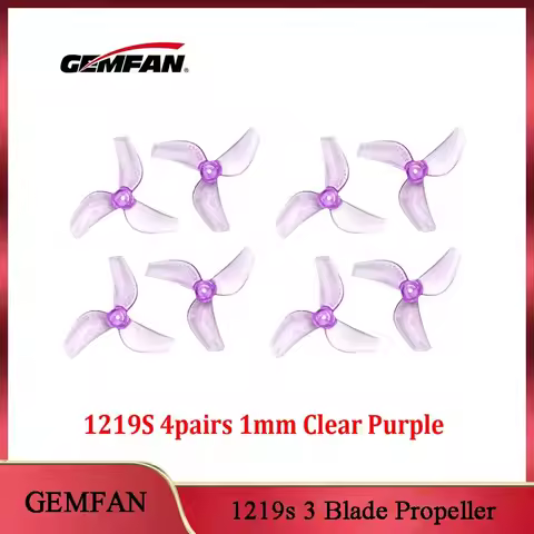 Gemfan 4 Pairs 1219S 31mm 3-Blade PC Propeller 1mm For Micro TinyWhoop FPV Racing Freestyle Tinywhoo
