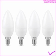 TARSUR 4 Pack LED Candle Bulb, E14 B11 LED Bulb, Energy Saving 3W AC 85-265V Flame Shape Candelabra 