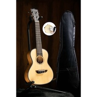 Slick 24 Concert Ukulele Mahogany with Capo String Strap Tambourine Padded Bag Pick Package