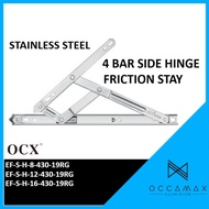 OCX Stainless Steel 4-Bar Casement Window Friction Hinge Stay 1pair