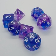 TTRPG DnD MTG 7 dice set - Transluscent