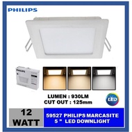 [CLEARANCE] Philips Marcasite 59527 LED Downlight 12W Square 3000k/4000k