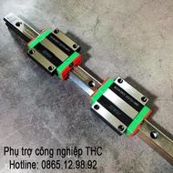 Bộ thanh ray trượt vuông HIWIN dài 15 mét phi 25mm (1 thanh ray HGR25 + 2 bi có cánh HGW25)
