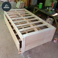 custom order dipan sorong 100x200, dipan kayu minimalis kayu solid