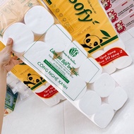 Combo 2 Cuộn Giấy vệ sinh + 2 gói giấy ăn gấu trúc loại Sịn Gấy sofy 12 cuộn dày dặn siêu dai