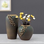 Creative New Chinese Ceramic Floor Vase Floriculture Soft Outfit Dried Flower Porcelain Vase Living Room Decoration Ligh