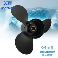 BoatMan 9.5x11 Boat Propeller for Mercury Outboard Motor 25HP 28HP 30HP 10 Tooth Spline 48-896896A40