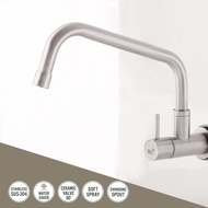 WS ก๊อกซิงค์ ก๊อกอ่างล้างจาน แบบติดผนัง รุ่น Teeny : WS-0434P