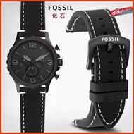 didaluky   Matte Genuine Leather Strap18mm 20mm 22mm 24mm Quick Release Bracelet for Fossil FS4656 F