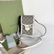 Gucci 老花1955手機包 老花拼白色 17*11*4.5  9新 配件盒子 塵袋
