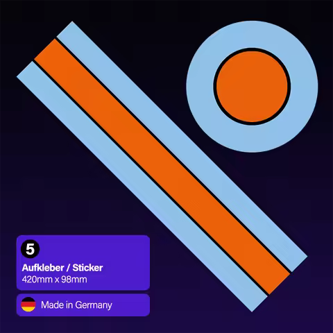 For Pack of 6 Racing Sticker Target Vespa Decor Martini similar to GULF F