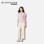 Giordano Women White Denim Wide Leg Pants
