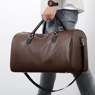 Men's PU Leather Gym Bag Sports Bags Duffel Travel Luggage Tote Handbag for Male Fitness Men Trip Carry ON Shoulder Bags
