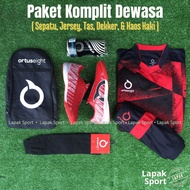 Sepatu Futsal Ortus Bima Jogosala Merah Biru Lengkap Sepatu Futsal Ortuseight BBS Catalyst Volt Rave