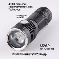 CONVOY TIR Tactical Flashlight 4000 lumens. Rechargeable via USB-C. Battery not included. 電筒（兼容：18650、26650、26800鋰電池）