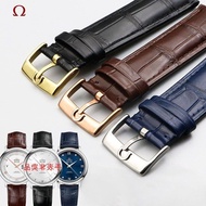 2024۞ CAI-时尚27 Suitable for for-/Omega Diefei genuine leather watch with pin buckle omega Seamaster Speedmaster devil accessories men 19 20 22