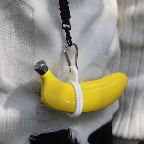 5Oz Banana Shaped 304 Stainless Steel Cup Outdoor Flask Stainless Steel Flask, Flask Portable Liquor
