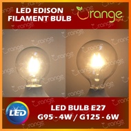 LED BULB / G95 4W / G125 6W / E27 / WARMWHITE / LED EDISON FILAMENT BULB / MENTOL LAMPU
