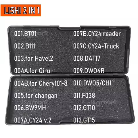 New 001-017 Lishi 2 in 1 BT01 B111 for Haval Qirui Chery101-8 Changan Geely BW9MH CY24 DAT17 DWO4R C