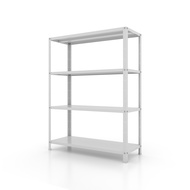 Kefva ชั้นเหล็กวางของ 4 ชั้น สูง 1.5 เมตร รับน้ำหนัก 100kg/ชั้น ชั้นสต็อกสินค้าโกดัง [ชั้นแร็ค ขนาด 