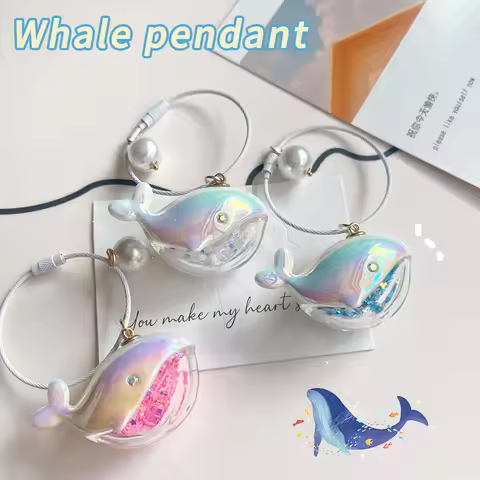 Creative Laser Whale Keychain Whale Keychain Marine Animal Keyring For Car Keys Pendant Ornament Bac