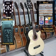 gitar akustik elektrik murah terpasang preamp 7545 tipe yamaha f310 f