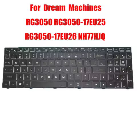 English US Black With Backlit New Laptop Keyboard For Dream Machines RG3050 RG3050-17EU25 RG3050-17E