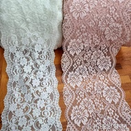Elastic lace fabric for lingerie and dress hem (2 meters) (size from 10 cm to 30 cm)